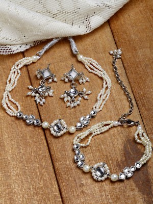 Karatcart Alloy Silver Silver Jewellery Set(Pack of 1)