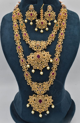 gvg Alloy Gold-plated Multicolor Jewellery Set(Pack of 4)