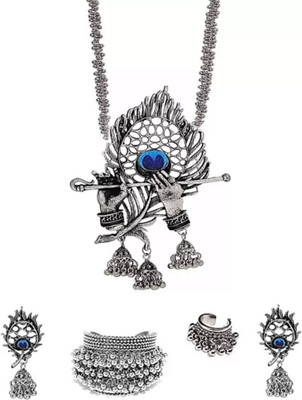 Anamya Collections Alloy Silver Jewellery Set(Pack of 1)