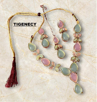 TIGENECY Alloy Rhodium Multicolor Jewellery Set(Pack of 1)