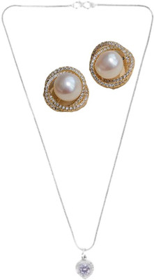 SKG Fashions Stone White, White Jewellery Set(Pack of 1)