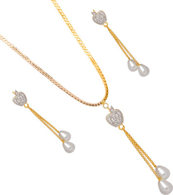 M Creation Alloy Gold-plated Gold Jewellery Set(Pack of 1)