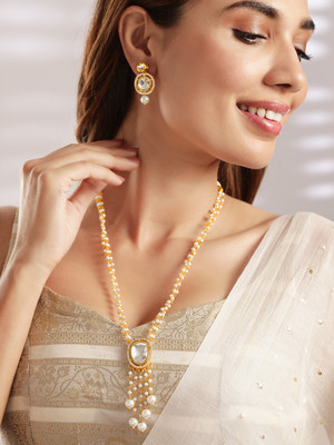 RUBANS Brass Gold-plated Gold Jewellery Set(Pack of 3)