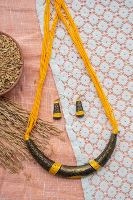 SHILPOGRAM Terracotta Yellow Jewellery Set(Pack of 1)