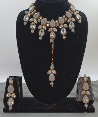 catalyst venture Alloy Gold-plated Grey Jewellery Set(Pack of 1)