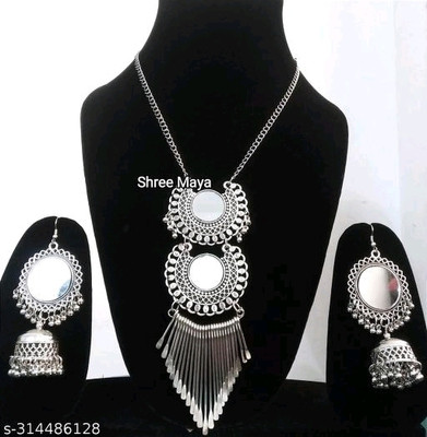 Dev Fashion Alloy Sterling Silver Silver Jewellery Set(Pack of 1)