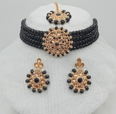 RANUJA PRODUCT Alloy Gold-plated Black Jewellery Set(Pack of 1)