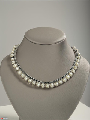 V.V. Sons Alloy White Jewellery Set(Pack of 1)