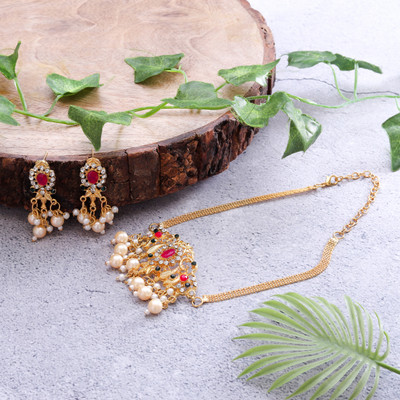 MA Enterprises Alloy Gold-plated Gold Jewellery Set(Pack of 1)