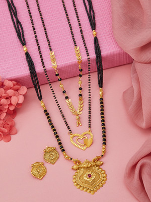 YEMBON Brass Gold-plated Gold Jewellery Set(Pack of 1)