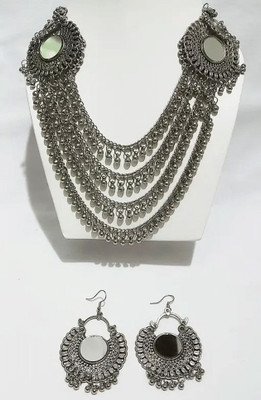 Anamya Collections Alloy Silver Jewellery Set(Pack of 1)