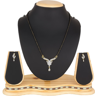 AADITA Alloy Gold-plated Black, Gold Jewellery Set(Pack of 1)