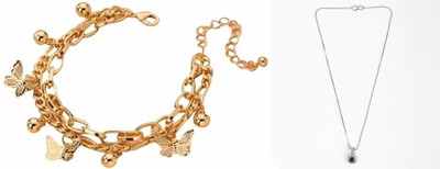 Gauri Fashions Alloy Gold, Silver Jewellery Set(Pack of 2)