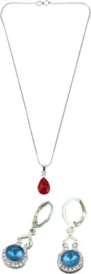 Gauri Fashions Stone Silver, Blue Jewellery Set(Pack of 1)