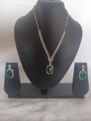 Anjani fashion Alloy Green Jewellery Set(Pack of 1)