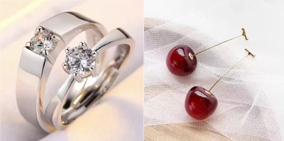 Shopping Dust Stainless Steel Red, Silver Jewellery Set(Pack of 2)