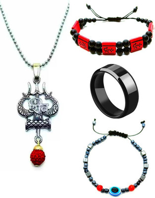 KINGSTYLEIMPEX Stainless Steel Silver Multicolor Jewellery Set(Pack of 4)