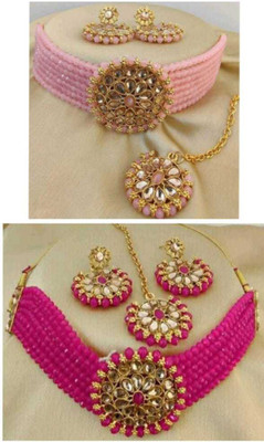 Arbuda Maa Immitation Alloy Gold-plated Multicolor Jewellery Set(Pack of 1)