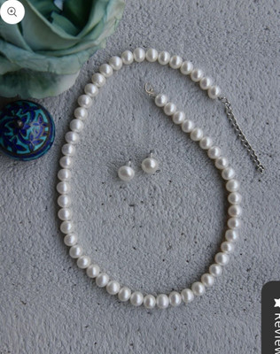 ISLANA Mother of Pearl White Jewellery Set(Pack of 2)