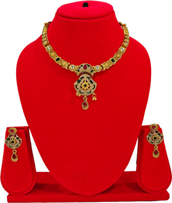 Olivia Retailers Alloy Gold-plated Gold Jewellery Set(Pack of 3)