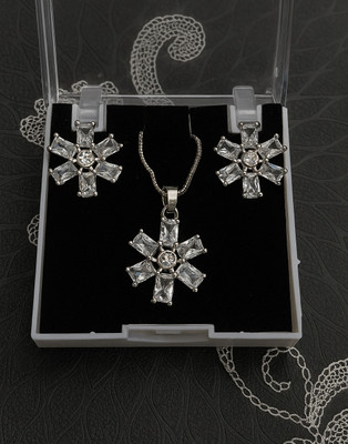 SHE SHINEE STUDIO Alloy Silver Silver Jewellery Set(Pack of 1)
