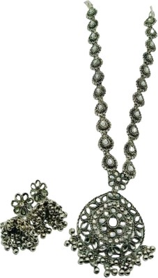 HA Stores Brass Grey Jewellery Set(Pack of 1)