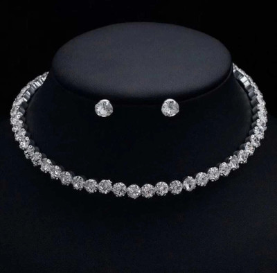 V.V. Sons Alloy Sterling Silver Silver Jewellery Set(Pack of 1)