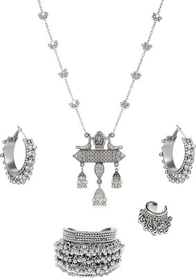 Lathar Alloy Silver Jewellery Set(Pack of 1)