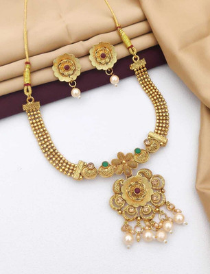 SHIVAY FASHION HUB Alloy Gold-plated Rose Gold Jewellery Set(Pack of 5)