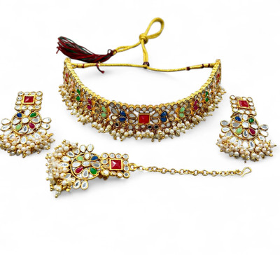 DD JEWELS Brass Brass Multicolor Jewellery Set(Pack of 1)