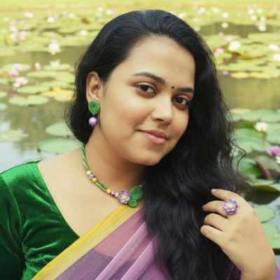 ichchhapuron Clay Purple, Green Jewellery Set(Pack of 1)