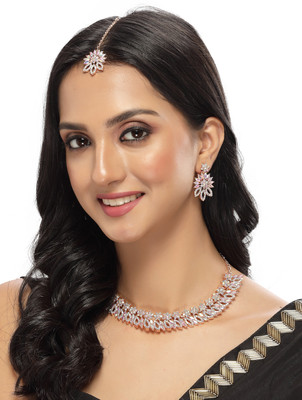 Sukkhi Alloy Copper Rose Gold Jewellery Set(Pack of 1)