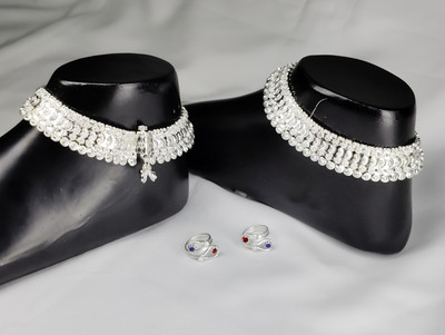 BHAWANA COLLECTION Crystal Silver Jewellery Set(Pack of 1)