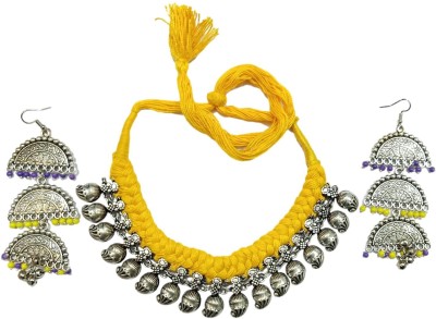 JDDCART Brass Yellow, Silver Jewellery Set(Pack of 1)