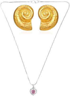 SRK Fashions Alloy Pink, Gold Jewellery Set(Pack of 1)