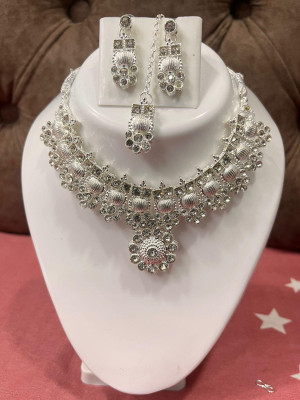 ABC Alloy Silver Jewellery Set(Pack of 3)