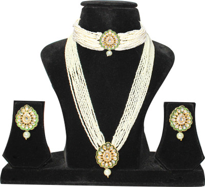 Nifty Mother of Pearl Gold-plated White Jewellery Set(Pack of 4)