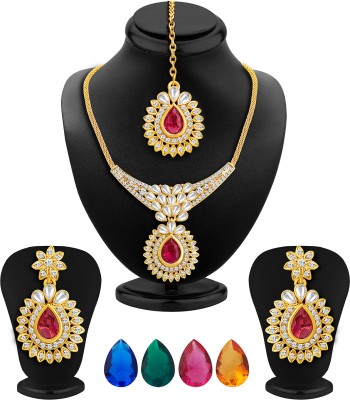 Sukkhi Alloy Gold-plated Gold Jewellery Set(Pack of 1)