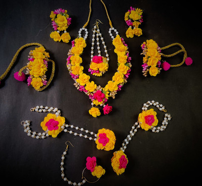 Agarwal Fashion Fabric Multicolor Jewellery Set(Pack of 1)
