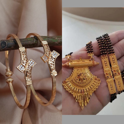 ANOUK Brass Gold-plated Blue, Purple Jewellery Set(Pack of 2)