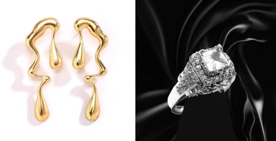 SKG Fashions Alloy Silver, Gold Jewellery Set(Pack of 2)