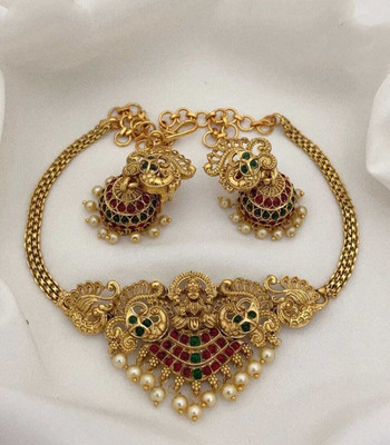 Shilpa Creation Alloy Gold-plated Gold Jewellery Set(Pack of 2)