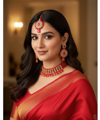 JMBW INTERNATIONAL Alloy Red Jewellery Set(Pack of 1)