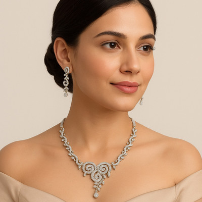 Simmi Metal Gold-plated Silver, Gold Jewellery Set(Pack of 1)