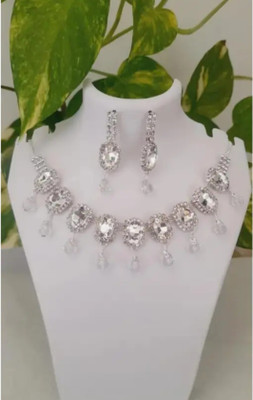 SSDNTRADING Alloy Sterling Silver White Jewellery Set(Pack of 1)