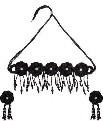 CARDINAL Fabric Black Jewellery Set(Pack of 1)