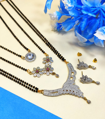 Divyanshi Collection Brass Silver Silver Jewellery Set(Pack of 3)