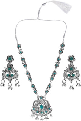 Lathar Alloy Blue Jewellery Set(Pack of 1)