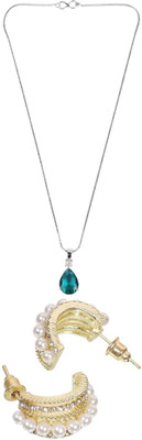 Gauri Fashions Stone Blue, Gold Jewellery Set(Pack of 1)