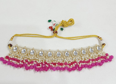 BLK RISING PEARL Alloy Brass Pink Jewellery Set(Pack of 4)